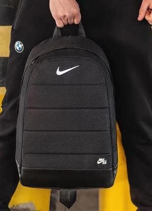 Чоловічий рюкзак спортивний щільний молодіжний для тренувань міський водонепроникний чорний nike