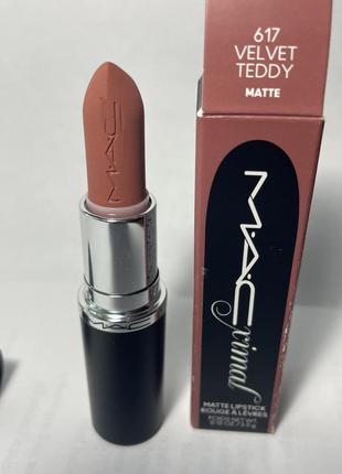 Матовая помада mac macximal 617 velvet teddy matte