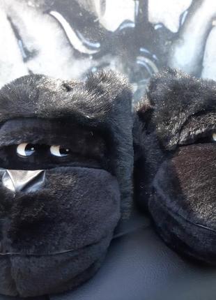Нові прикольні хатні чоловічі тапочки кігурумі "горила"