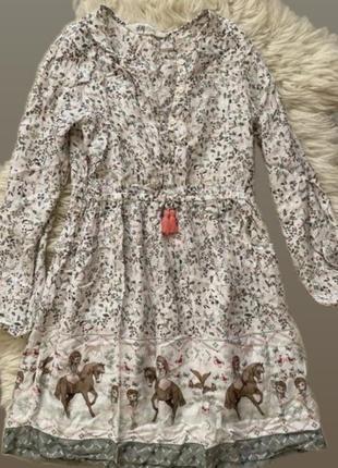 Фирменное принтовое платье для девочки/платье детское в стиле бохо