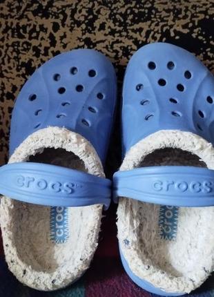 Фірмові утеплені гумові сабо босоніжки шльопанці унісекс crocs в'єтнам з 10-11 а 27-28 р.