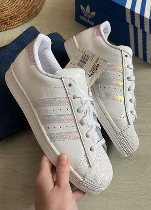 Новые оригинальные кожаные кроссовки adidas superstar