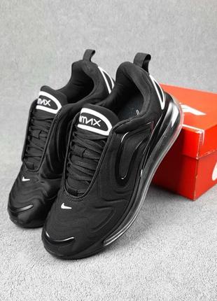 Кроссовки nike air max 720 черные с белым, кроссовки мужские найк аир макс 720 черные