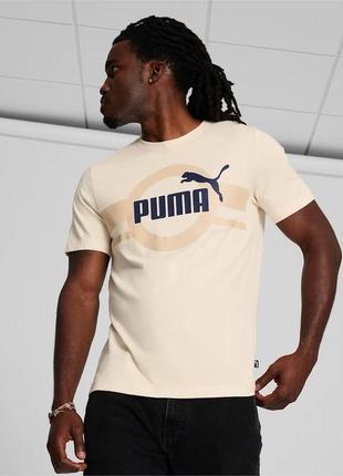 Бежевая футболка puma (new) оригинал