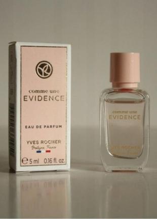 Yves rocher, comme une evidence, евіденс, міні, 5 мл, парфумована вода, міні, ів роше