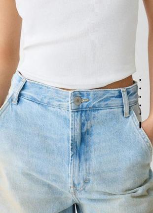 Топ в рубчик bershka original майка в рубчик бiлий топ базовий топ7 фото