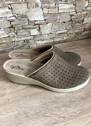 Сабо glove натур. шкіра р. 39-40 оліва