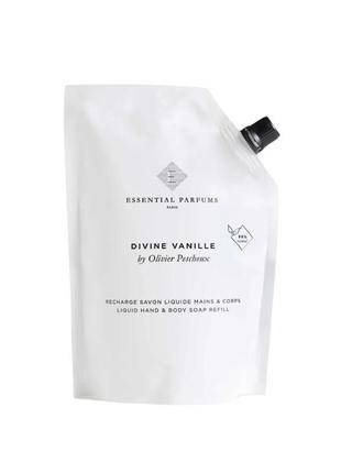 Мило для рук і тіла essential parfums divine vanille hand and body soap 500 мл, refill