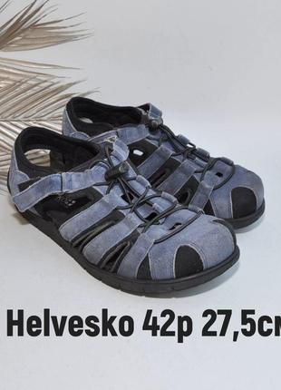 Замшеві чоловічі сандалі швейцарія helvesko з мякою підкладкою для проблемних ніг можна широку ногу