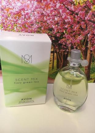 Туалетна вода scent mix fizzy green teа for her avon 30мл