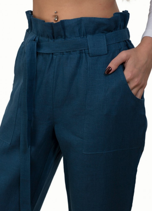 Качественные брюки женская лён в 019