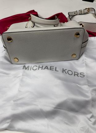 Біла шкіряна сумка-тоут michael kors3 фото