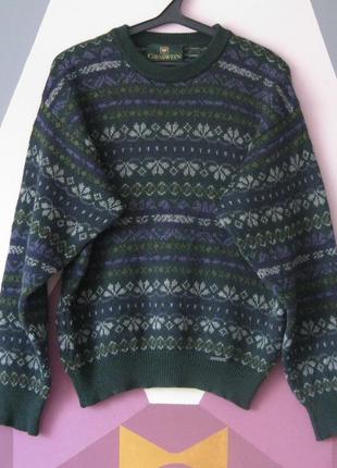 Giesswein австрия свитер пуловер джемпер мужской шерстяной размер 52
