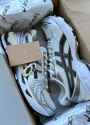 Кроссовки asics gel-kayano 14 white silver black / ассикс гел каяно 14