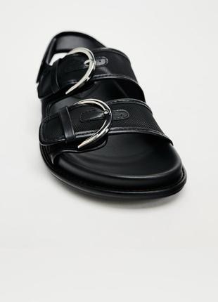Сандалії сандали зара zara шльопки шльопанці сітчасті в сіточку на низькому ходу4 фото