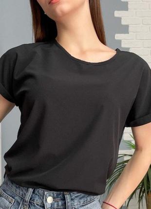 Жіноча літня блузка футболка вільного крою з коротким рукавом