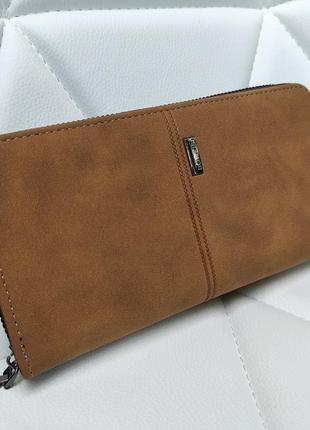 Чоловічий гаманець класичний boweisi коричневий шкіряний портмоне