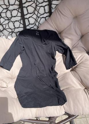 Платье черное мини