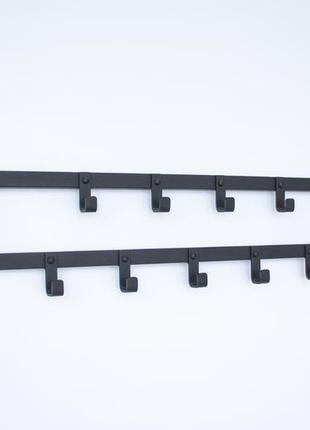 Вішалка для одягу настінна металева 70x4x17 см 11 гачків cr.m-5.5