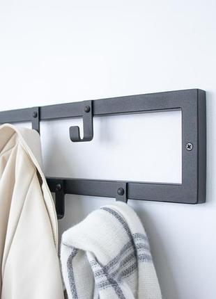 Вішалка для одягу настінна металева 70x4x17 см 11 гачків cr.m-5.5