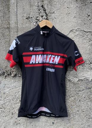 Фірмова футболка descente awaken london duathlon cycling full-zip jersey shirt