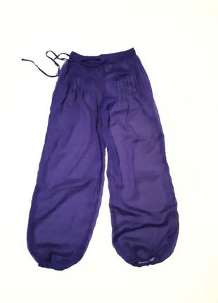 Фиолетовые прозрачные шифоновые брюки аладины афгани р 8-10