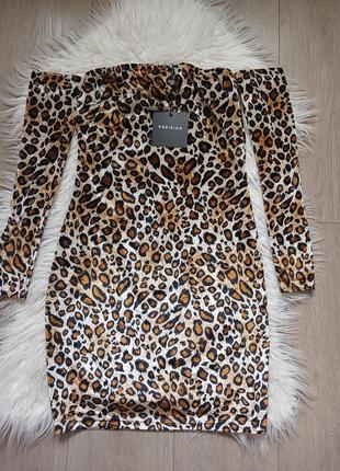 Сукня тренд міні з леопардовим принтом нова