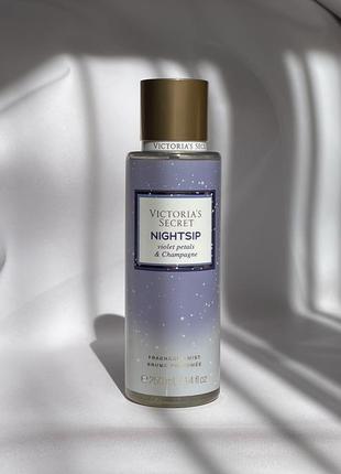 Парфюмированный спрей nightsip violet petals &amp; champagne от victoria’s secret