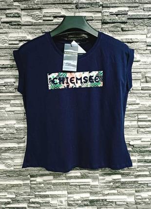 Жіноча футболка з чистого Chiemsee з ефектним логотипом розмір s
