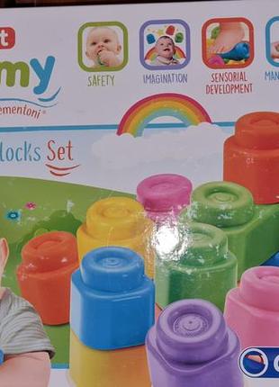 Іграшка-конструктор clementoni soft clemmy м'які блоки 12 деталей
