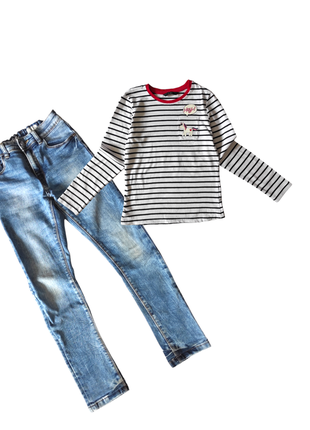 Комплект одягу: джинси і лонгслів