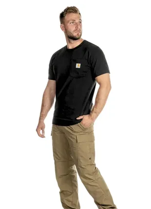 Оригинальная футболка мужская carhartt mens workwear pocket work t-shirt - desert - k87-blk