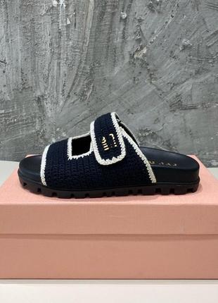 Шлепанцы в стиле miu miu