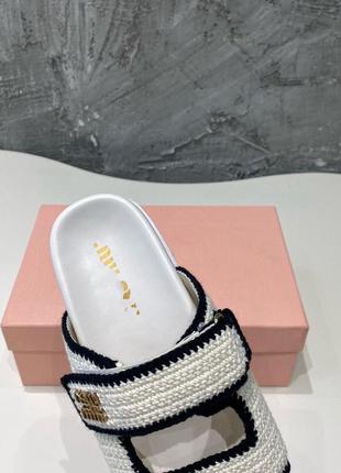 Шлепанцы в стиле miu miu