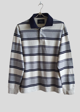 Джемпер поло з довгим рукавом у смужку бавовна m&s collection