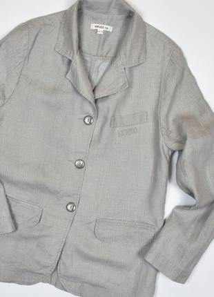 Kenzo kids 10 лет жакет 100% лен оригинал пиджак серый без подкладки