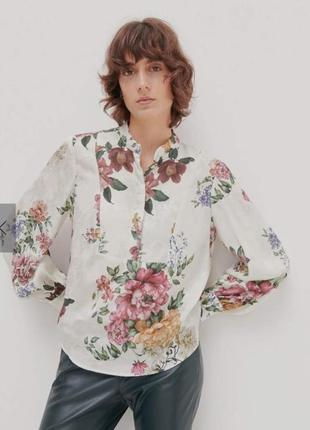 Роскошная вискозная блуза в цветочный принт от reserved
