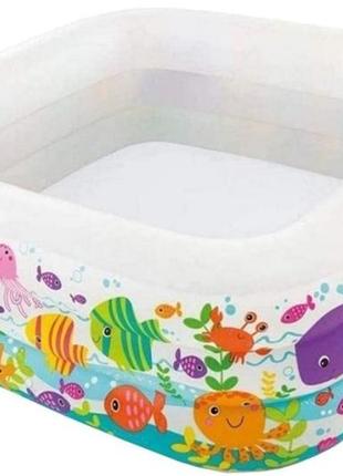 Intex 57471 (159 x 159 x 50см) надувной детский бассейн аквариум