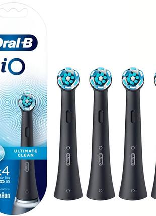 Насадки oral-b io ultimate clean black чорні 4 шт зубні щітки орал би клин