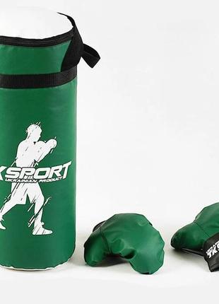 Боксерський великий набір "tk sport", висота-55 см, колір зелений