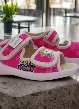 Тапочки waldi арт. єва єдиноріг, рожевий