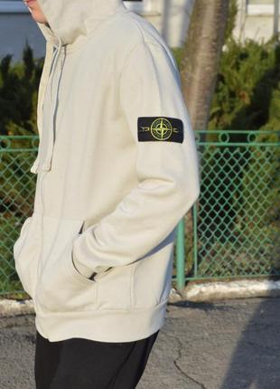 Олімпійка зіп худі stone island бежевий