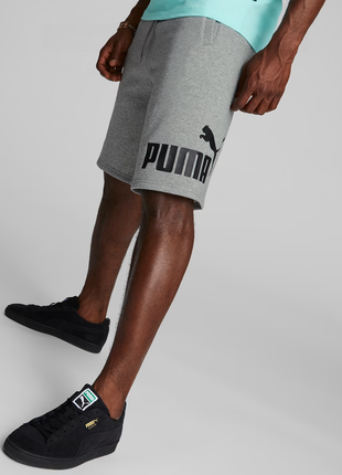 Серые мужские шорты puma essentials men’s shorts новые оригинал сша