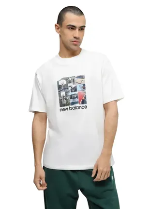 Оригинальная футболка мужская new balance hoops graphic mt41598sst