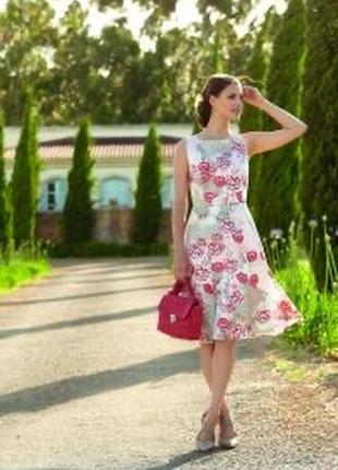 Сукня міді в стилі 50-хх квітковий принт №490