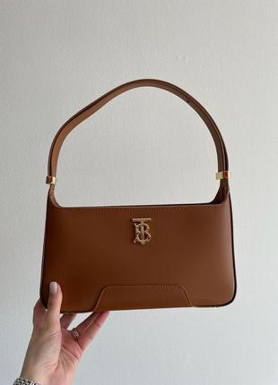 Сумка burberry leather tb shoulder bag "brown"