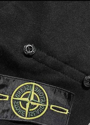 Олімпійка зіп худі stone island чорний 3