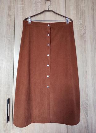 Стильна вельветова спідниця юбка розмір 48-50-52