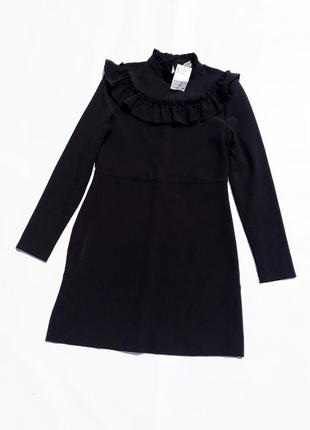 Чорне плаття з рюшами h&amp;m осінь
