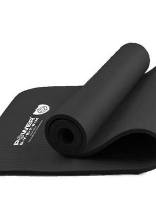 Коврик для йоги power system ps-4017 nbr fitness yoga mat plus 180 х 61 х 1 см black (ps-4017_black) - топ